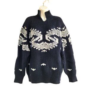 Vintage 80s/90s oversized 100% Wool fuzzy Sweater with large knit
